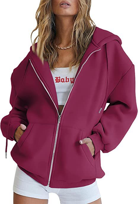 Women's Hoodie Jacket – Oversized Full Zip