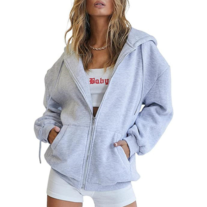 Women's Hoodie Jacket – Oversized Full Zip