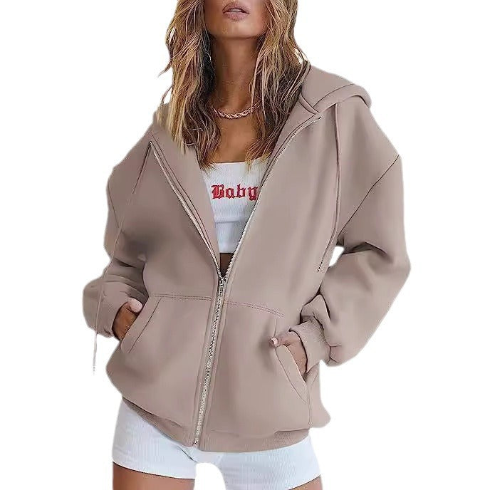 Women's Hoodie Jacket – Oversized Full Zip