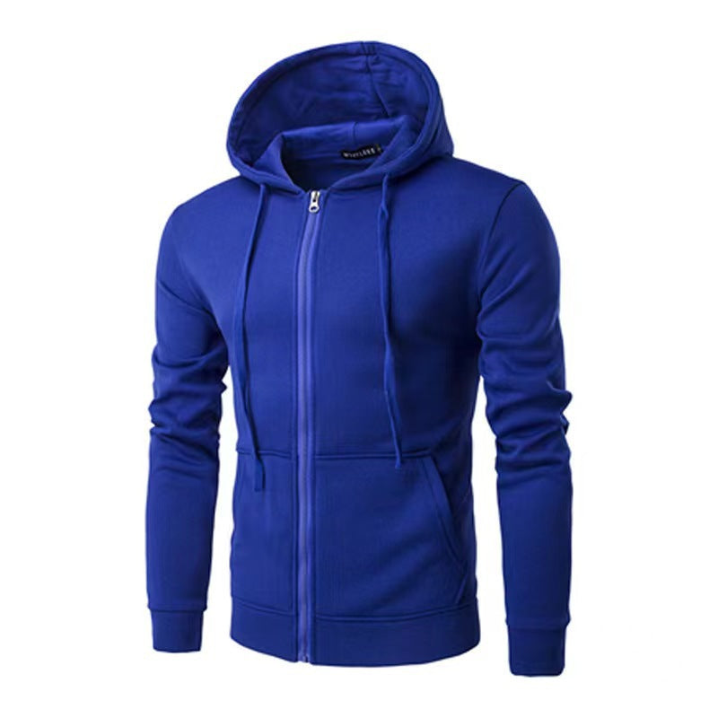 Men's Zip Hoodie – Slim Fit Fleece-Lined