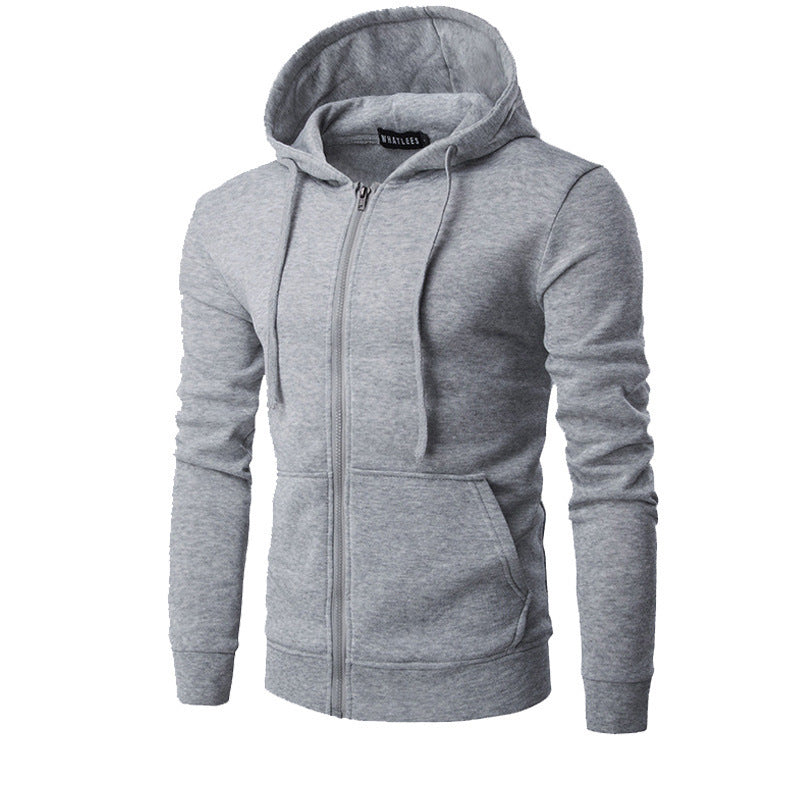 Men's Zip Hoodie – Slim Fit Fleece-Lined