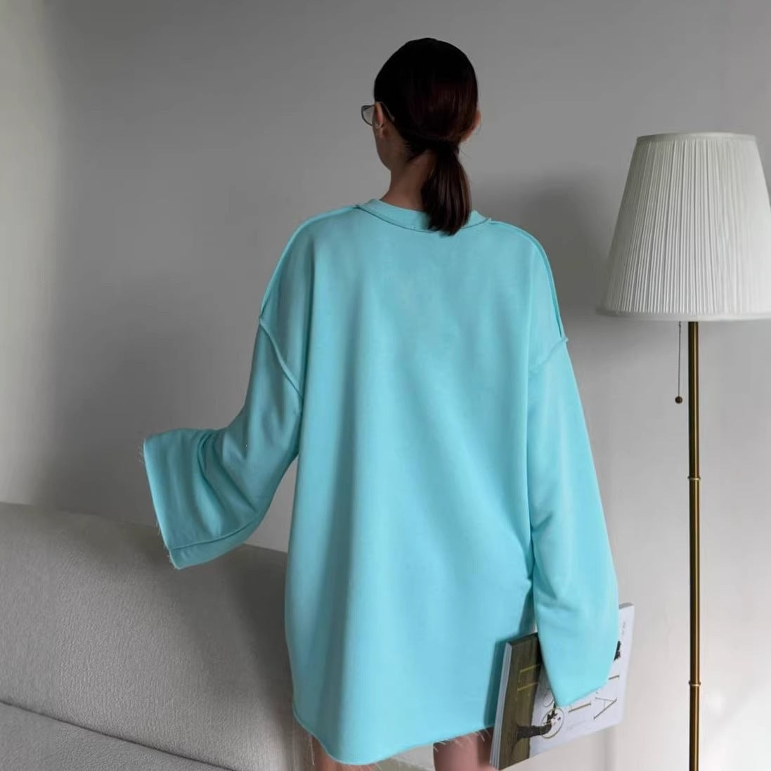 Women's Sweater Dress – Wide Trumpet Sleeves