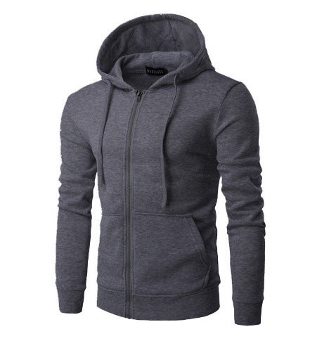 Men's Zip Hoodie – Slim Fit Fleece-Lined