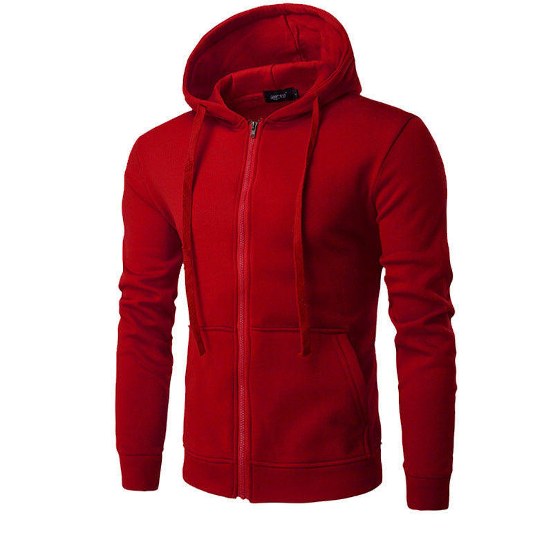 Men's Zip Hoodie – Slim Fit Fleece-Lined