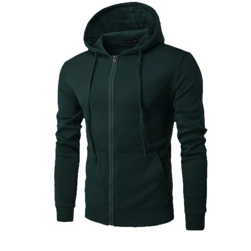 Men's Zip Hoodie – Slim Fit Fleece-Lined