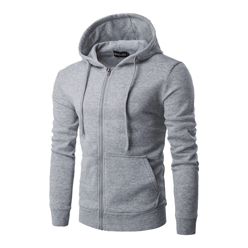 Men's Zip Hoodie – Slim Fit Fleece-Lined