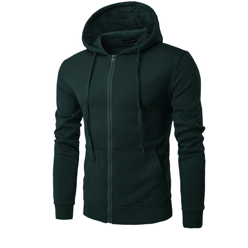Men's Zip Hoodie – Slim Fit Fleece-Lined