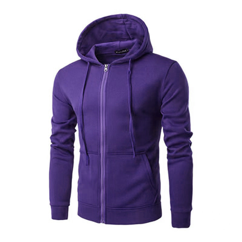 Men's Zip Hoodie – Slim Fit Fleece-Lined