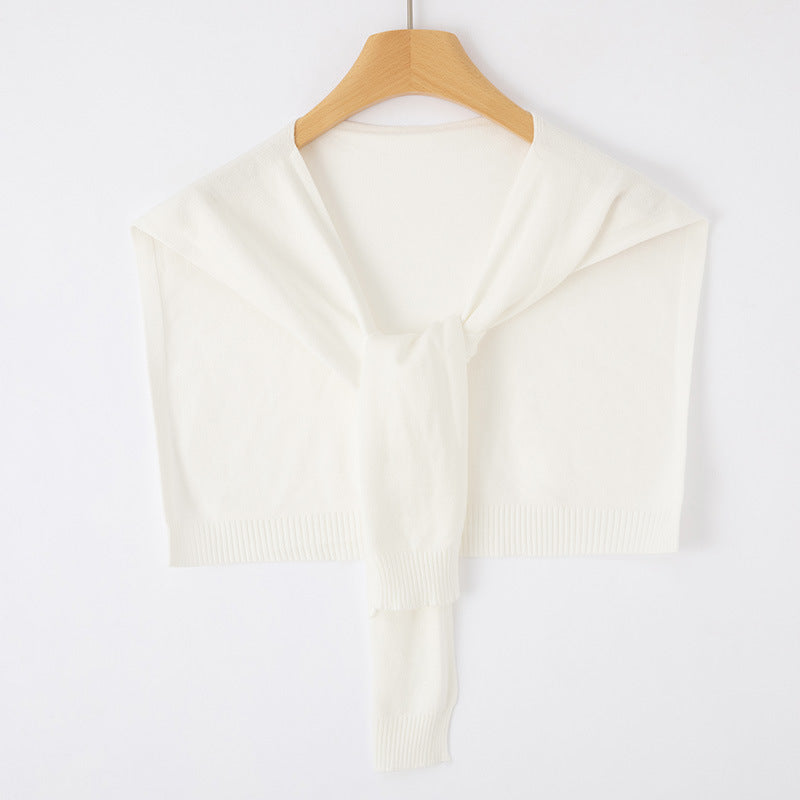 Women's Knit Shoulder Wrap – Tie Front Bolero