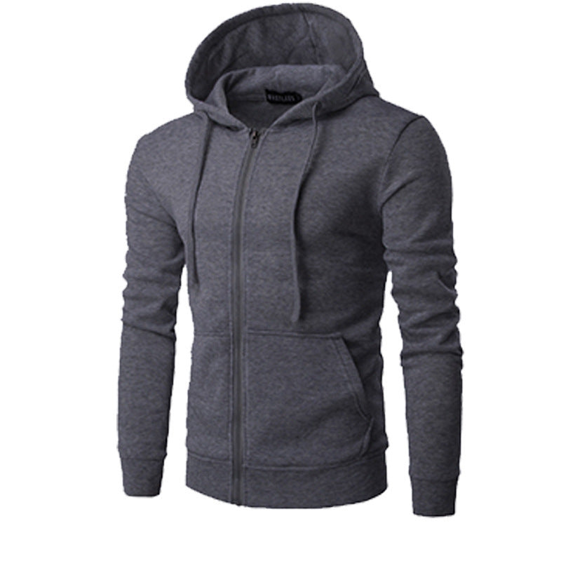 Men's Zip Hoodie – Slim Fit Fleece-Lined