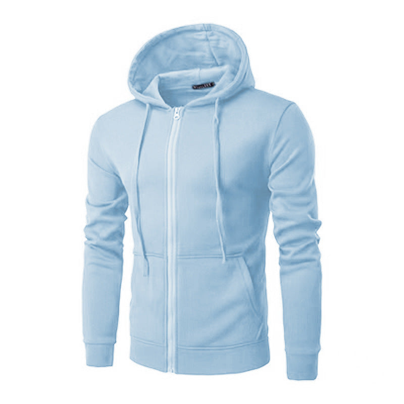 Men's Zip Hoodie – Slim Fit Fleece-Lined