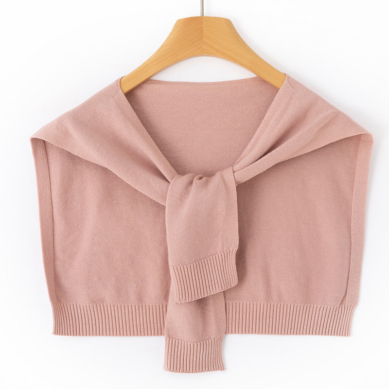 Women's Knit Shoulder Wrap – Tie Front Bolero
