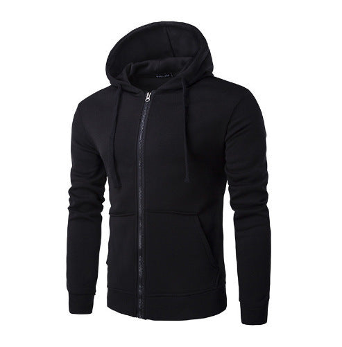 Men's Zip Hoodie – Slim Fit Fleece-Lined