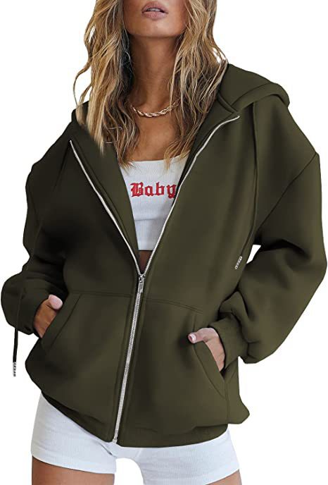 Women's Hoodie Jacket – Oversized Full Zip