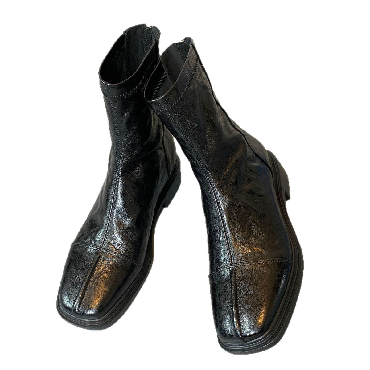 Women's Leather Boots – Square Toe Profiled Sole