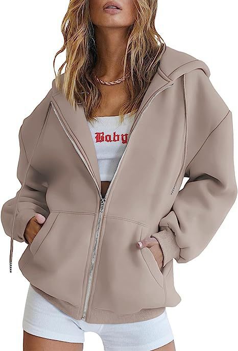 Women's Hoodie Jacket – Oversized Full Zip
