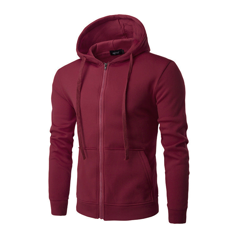 Men's Zip Hoodie – Slim Fit Fleece-Lined
