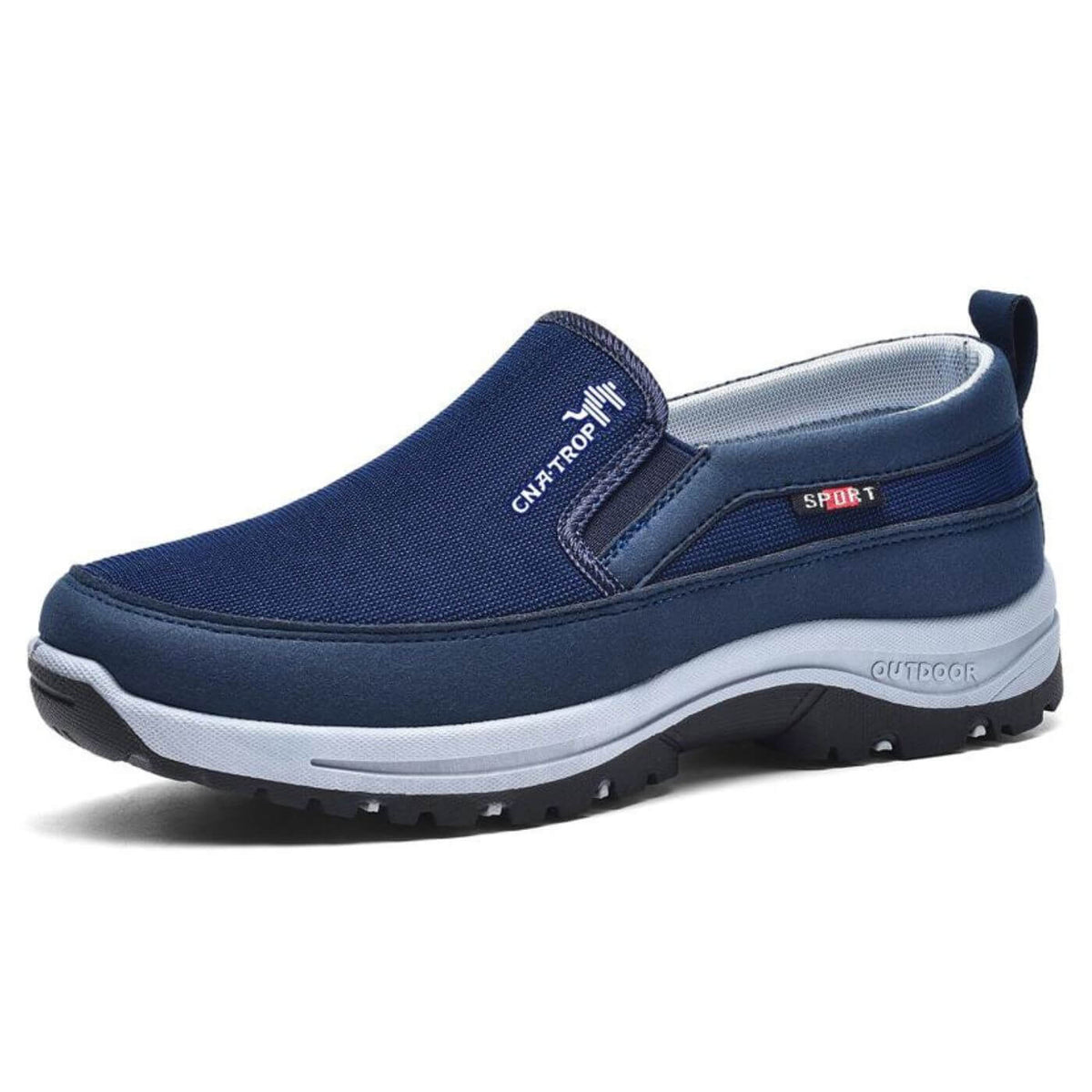 Men's Slip-On Walking Shoes – Mesh Upper, Arch Support