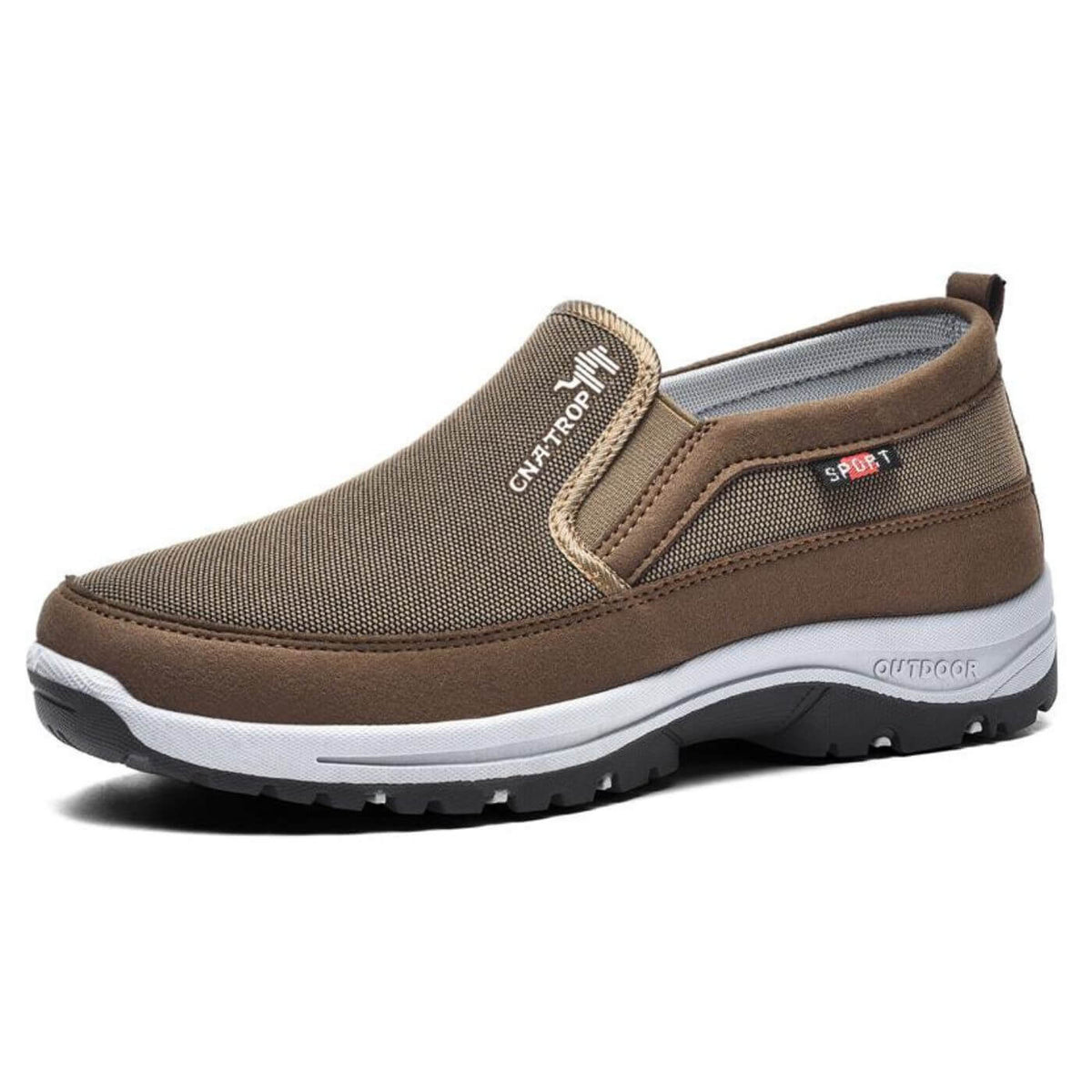 Men's Slip-On Walking Shoes – Mesh Upper, Arch Support