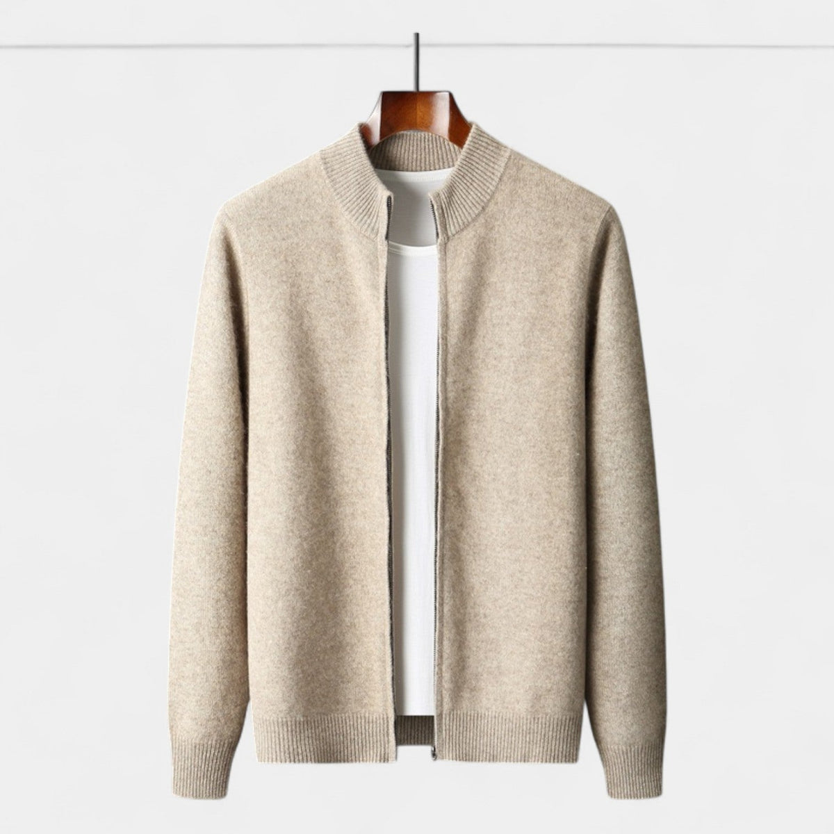 Men's Wool Knit Set – Zip Cardigan and Pants