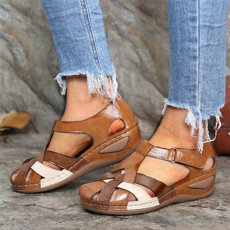 Women's Flat Sandal – Vintage Cushioned Sole