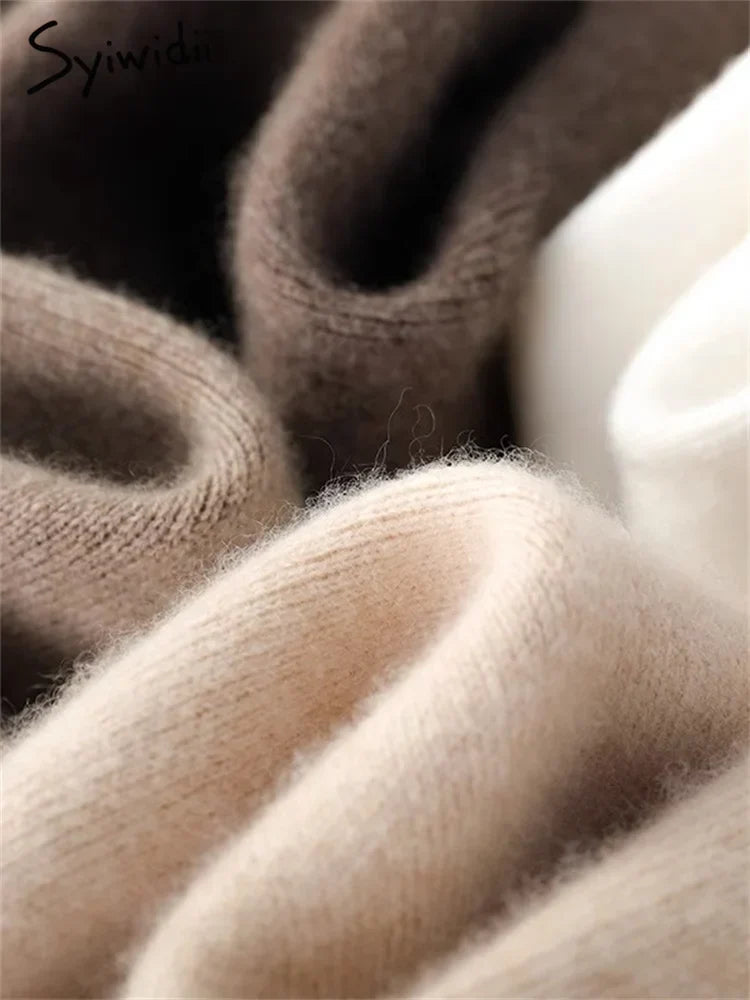 Women's Wide-Leg Sweatpants – High-Waist Cashmere Blend