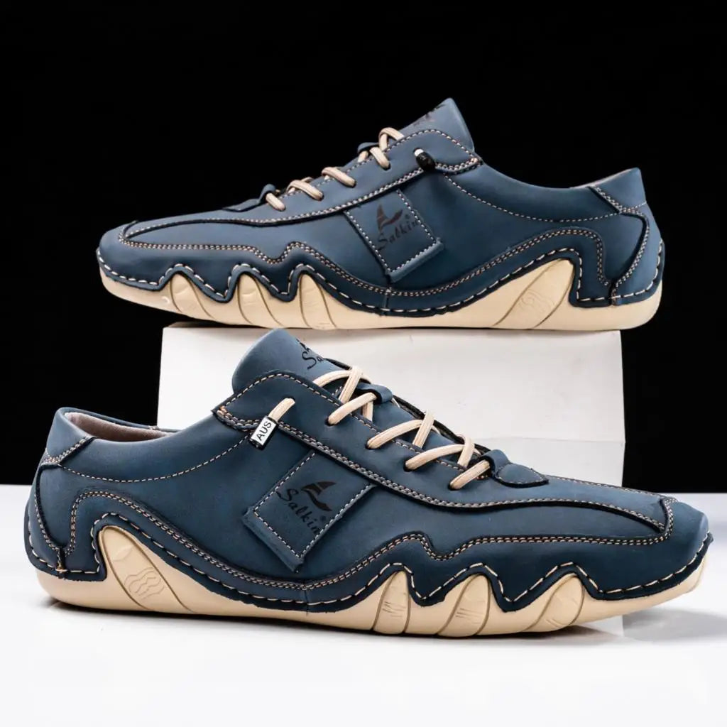 Men's Handmade Leather Sneakers – Wavy Sole