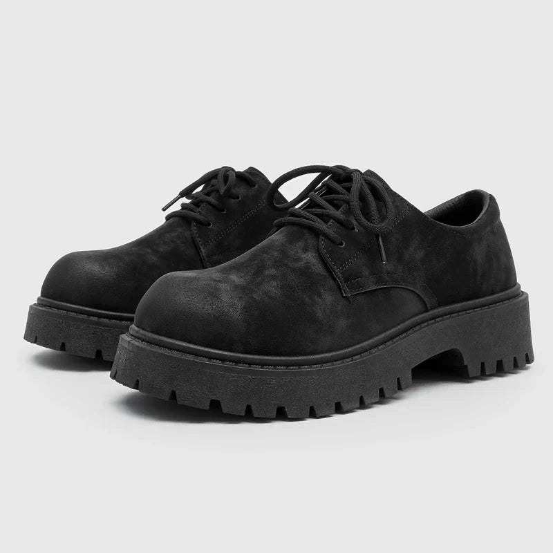 Men's Leather Lace-Up Shoe – Chunky Raised Sole