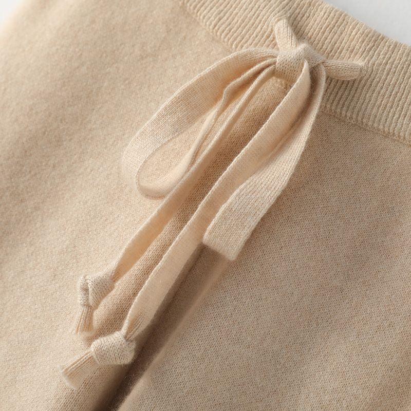 Women's Cashmere-Blend Sweatpants – High-Rise Relaxed Leg