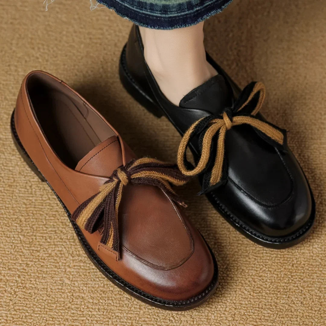 Women's Two-Tone Loafer – Woven Lace Overlay