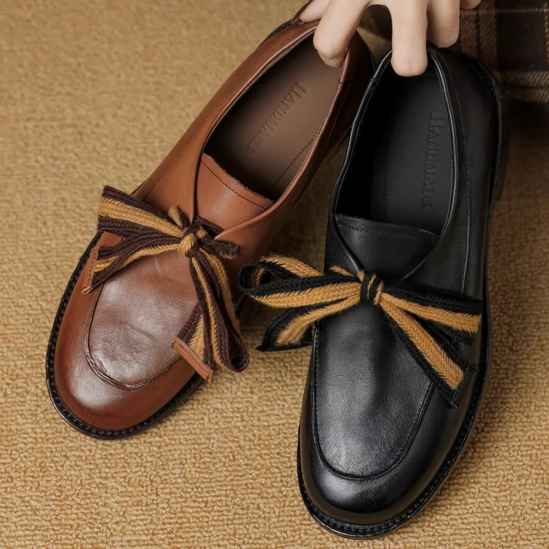 Women's Two-Tone Loafer – Woven Lace Overlay