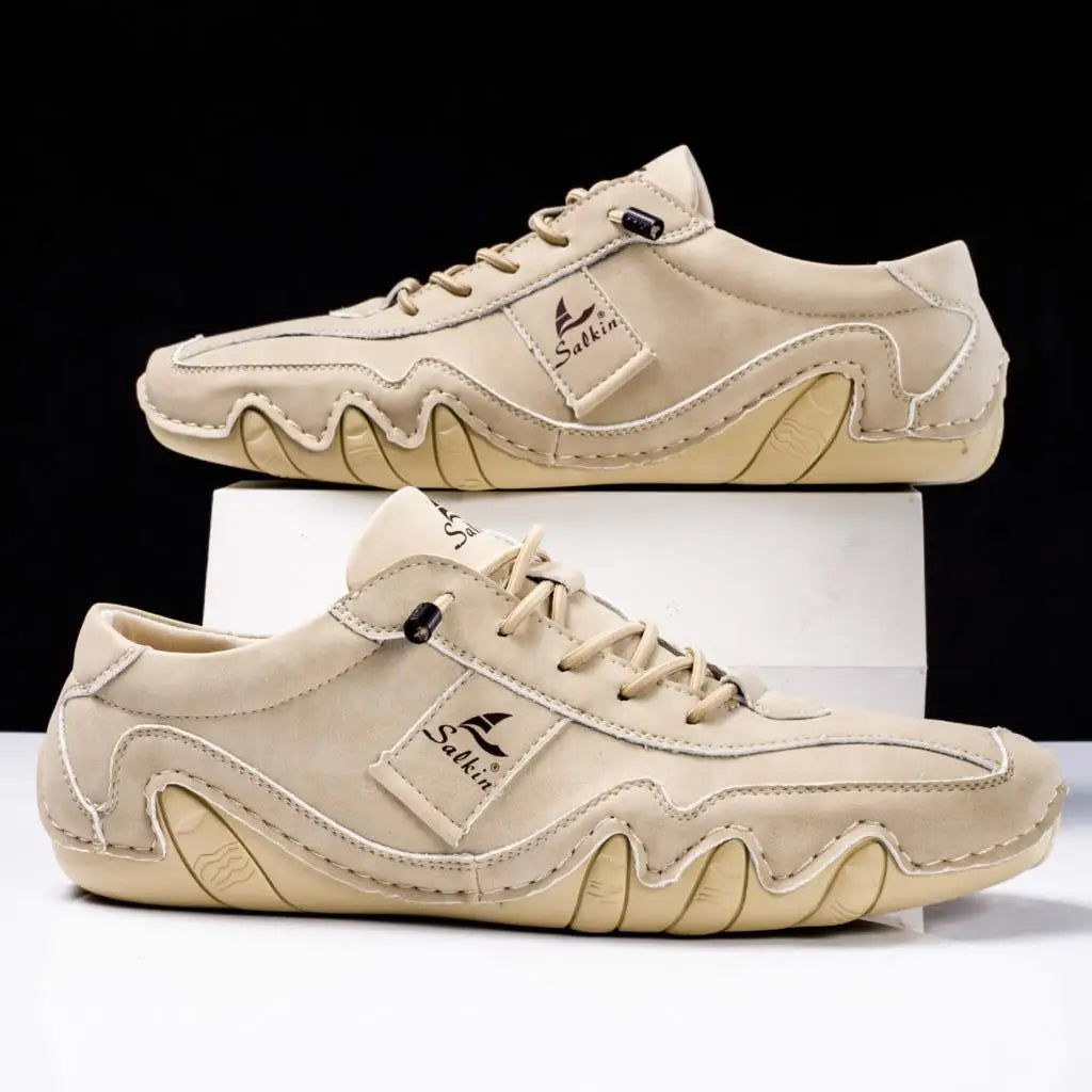 Men's Handmade Leather Sneakers – Wavy Sole