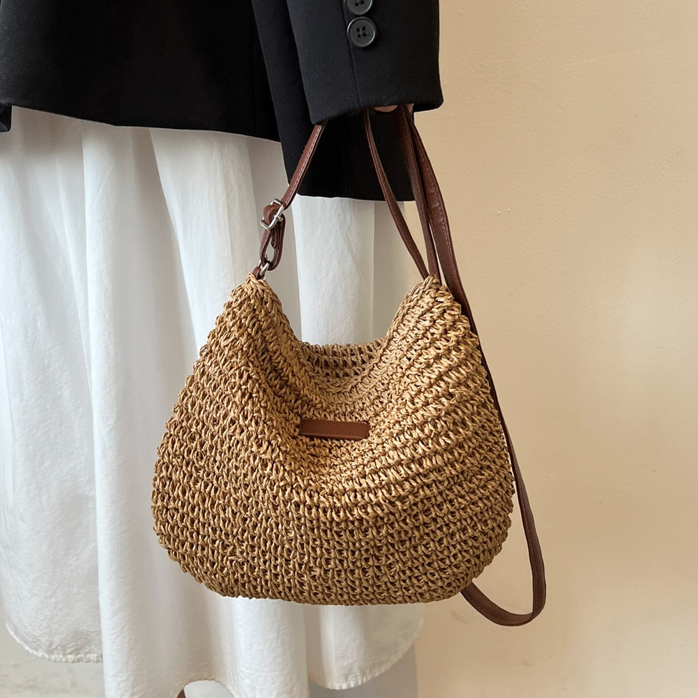 Women's Woven Tote Bag – Slouchy Shoulder Carry