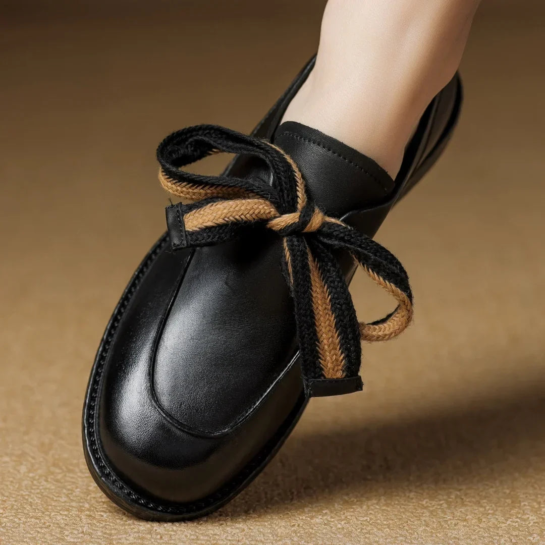Women's Two-Tone Loafer – Woven Lace Overlay