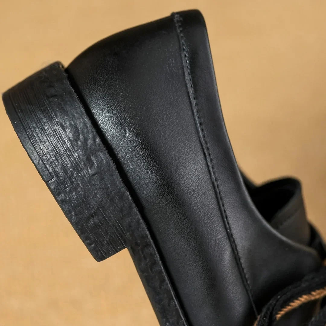 Women's Two-Tone Loafer – Woven Lace Overlay