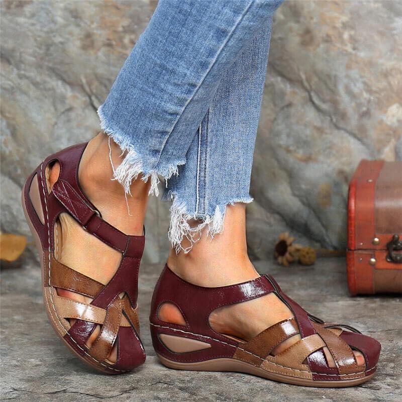 Women's Flat Sandal – Vintage Cushioned Sole