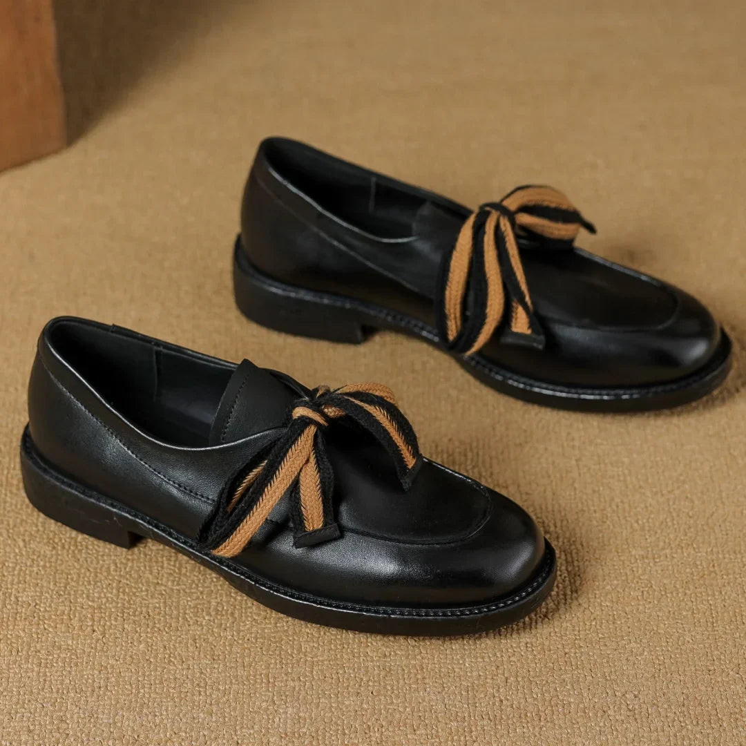 Women's Two-Tone Loafer – Woven Lace Overlay