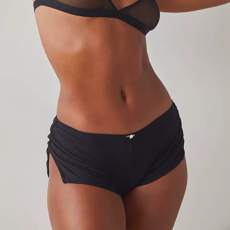 Women's Pajama Shorts – Elastic Waist Side Slit