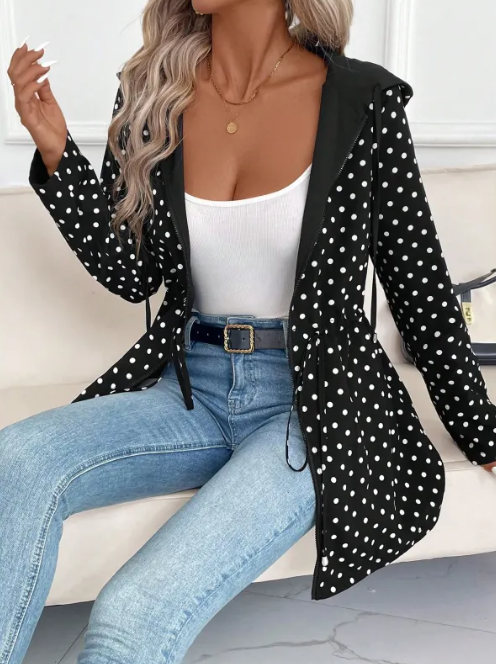 Women's Reversible Hooded Jacket – Relaxed Hip-Length Fit