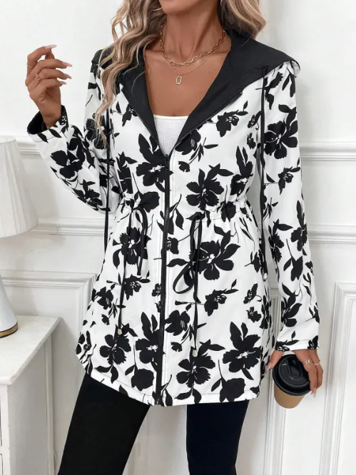 Women's Reversible Hooded Jacket – Relaxed Hip-Length Fit