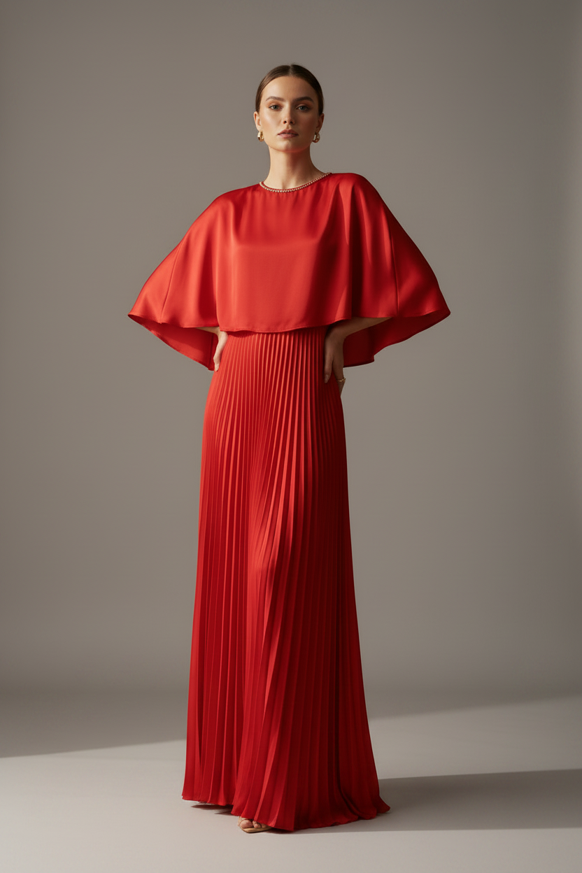 Women's Maxi Dress – Batwing Sleeve Relaxed Fit