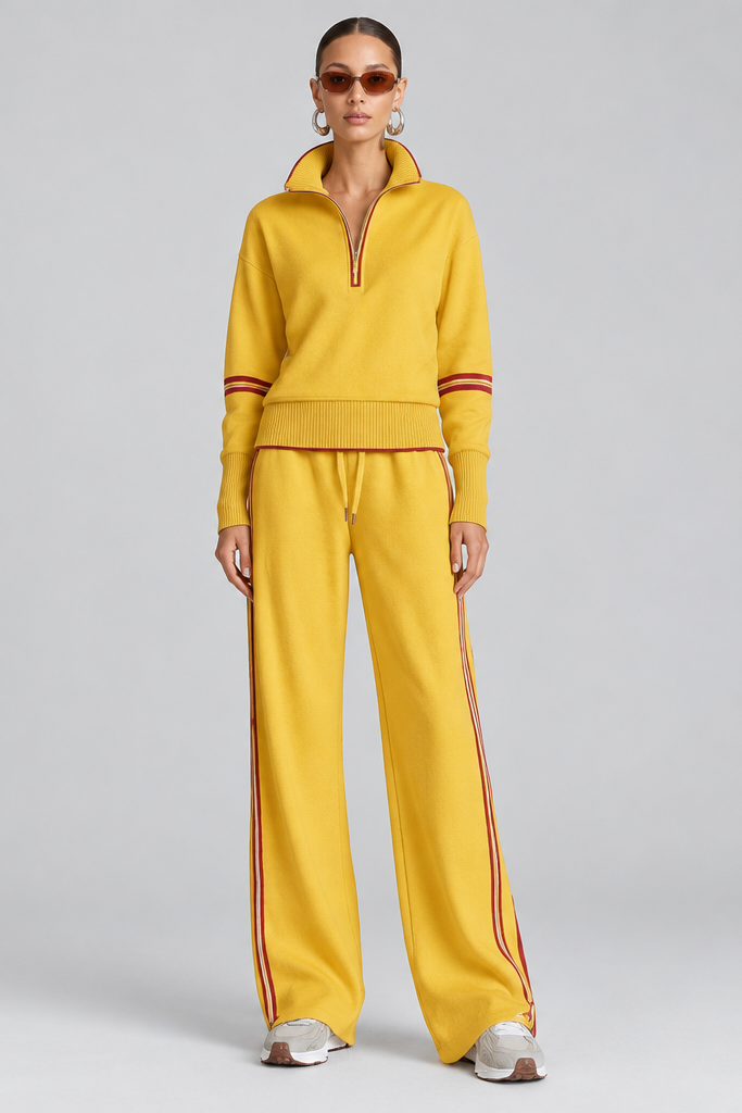 Women's Cotton Two-Piece Set – Long Sleeve Relaxed Fit