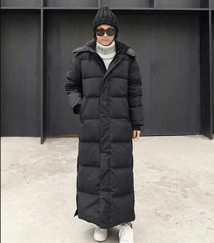 Women's Down Jacket – Long Hooded Cut