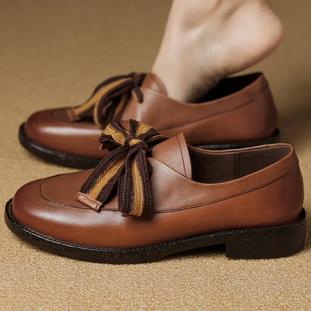 Women's Two-Tone Loafer – Woven Lace Overlay