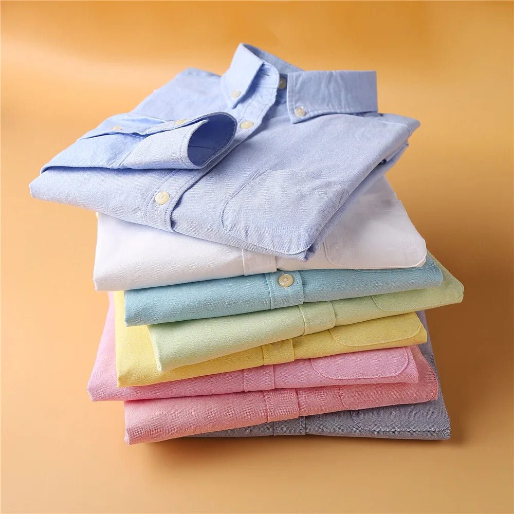 Women's Checked Cotton Blouse – Relaxed Long Sleeve