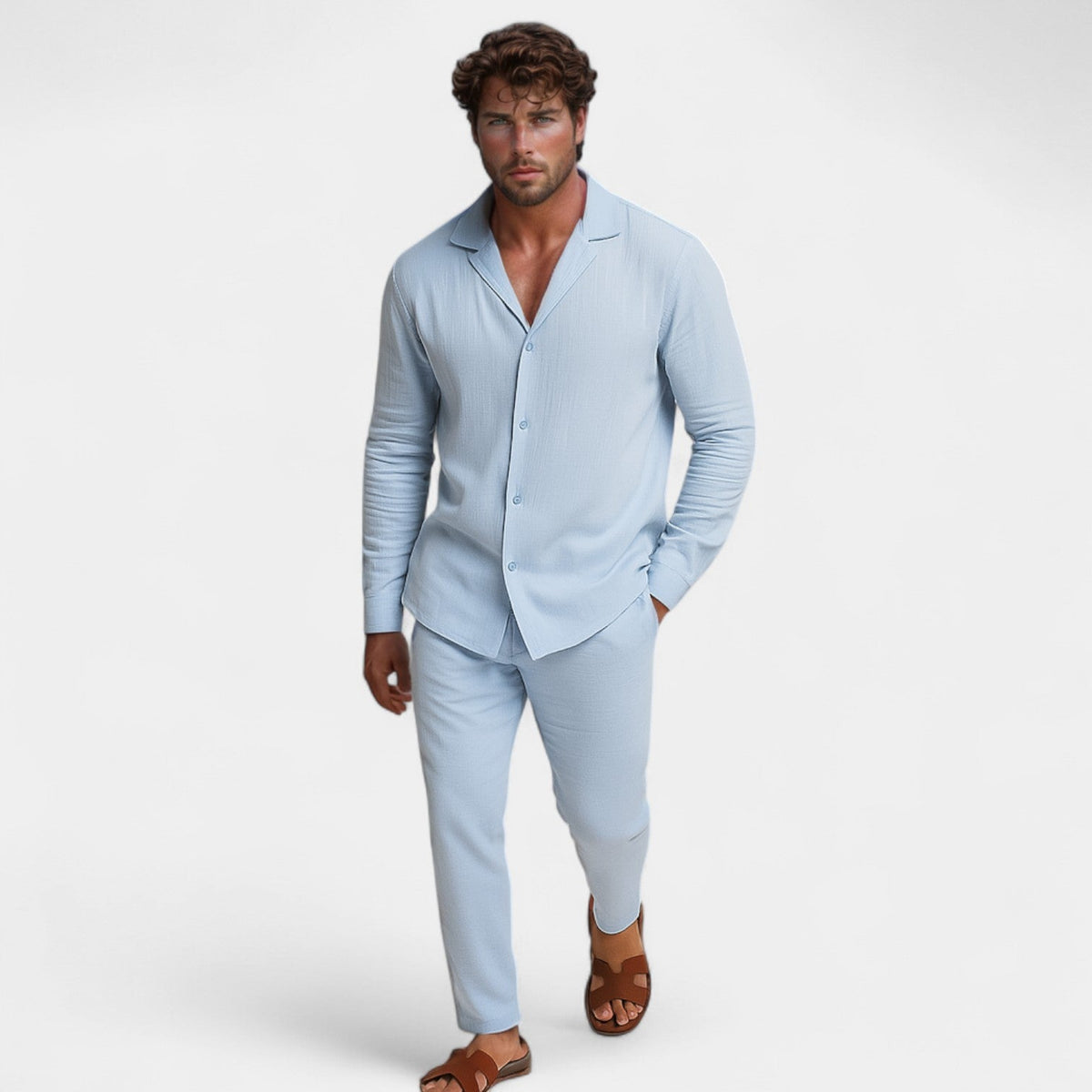 Men's Shirt and Pants Set – Relaxed Shirt, Slim Pants