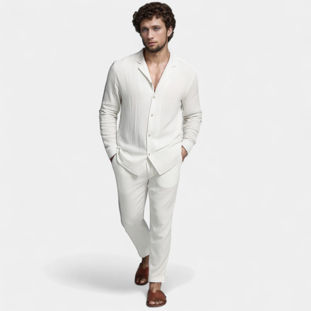 Men's Shirt and Pants Set – Relaxed Shirt, Slim Pants