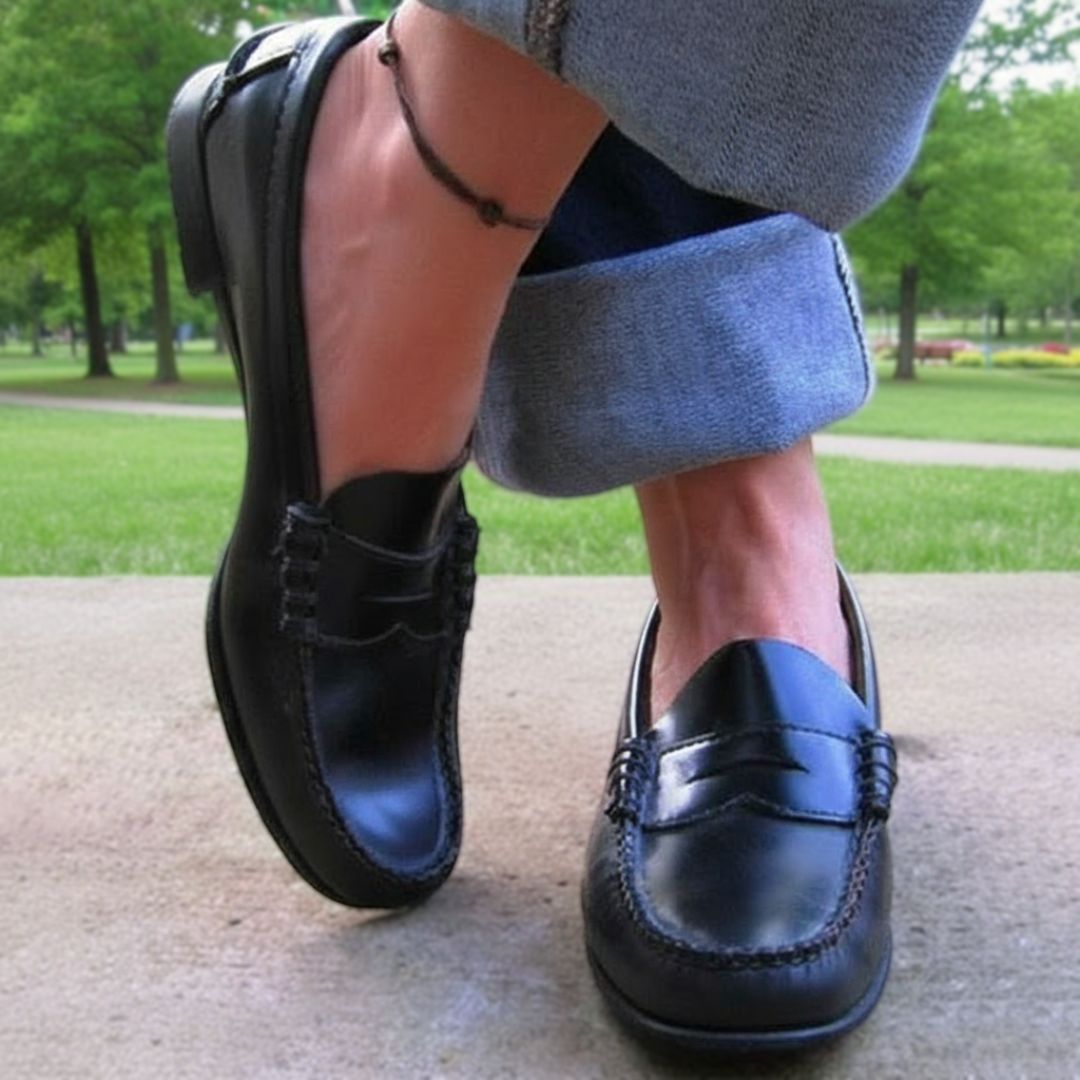 Women's Leather Loafer – Slip-On Low-Cut Design