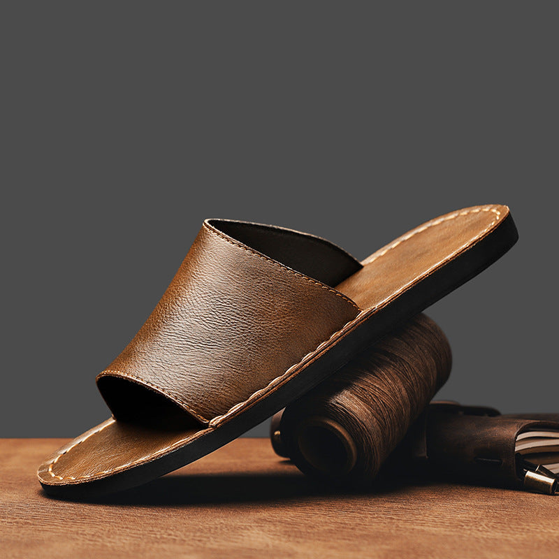 Men's Leather Sandal – Open-Toe Outdoor Style