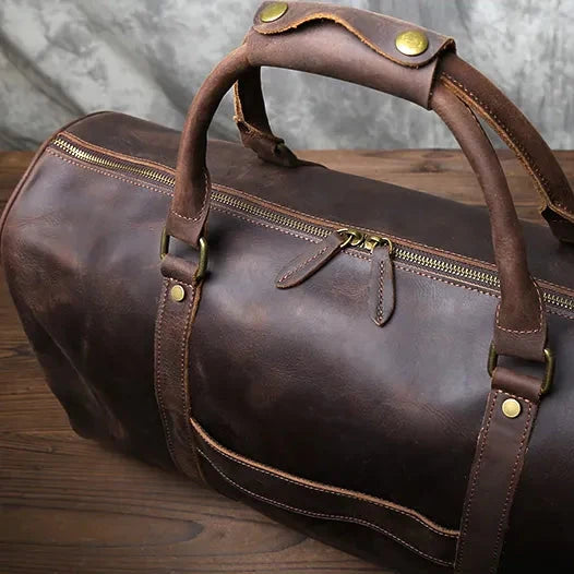 Men's Leather Duffel Bag – Full-Grain Crazy-Horse
